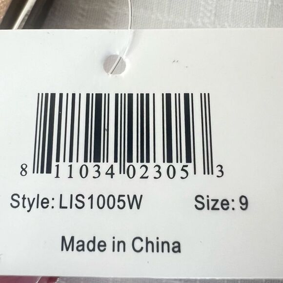 Lia Rose Gold Shimmer Bejeweled Flip Flop Thong Sandal Size 9 NWT - Picture 12 of 13